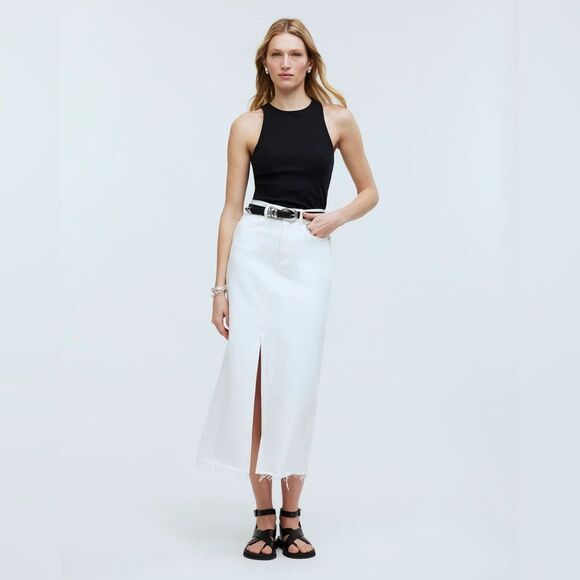 Madewell NWT Highneck Tank With Shelf Bra in Sleekhold Size Small in True Black - Picture 2 of 8